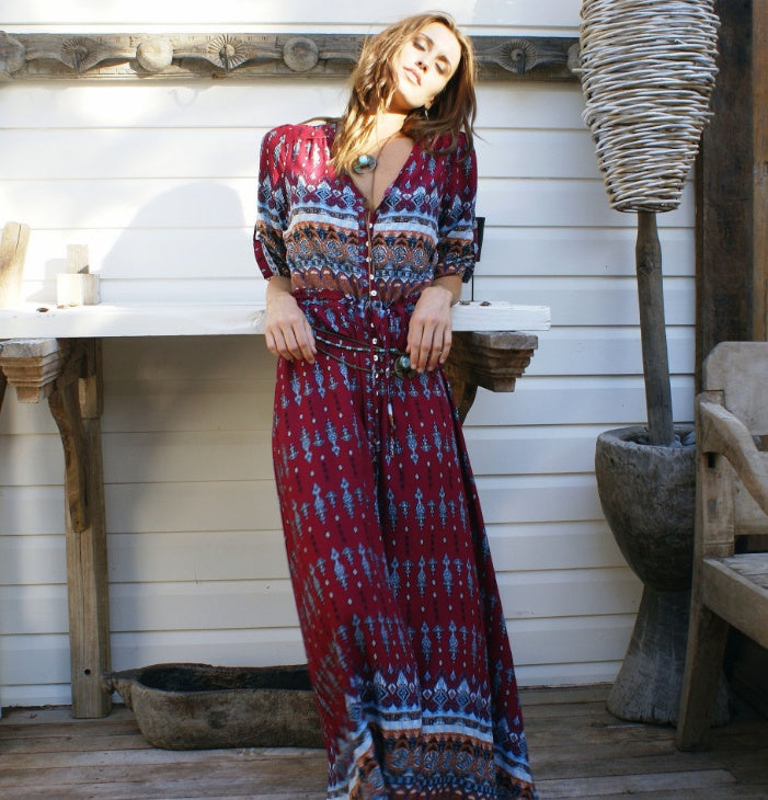 Boho Blossom Maxi Dress
